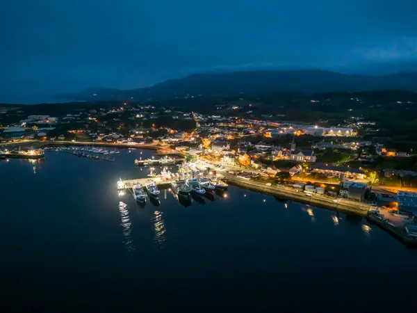 Flygfoto Över Killybegs Irlands Viktigaste Fiskehamnstad Grevskapet Donegal — Stockfoto