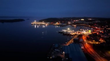 Killybegs 'in İrlanda Donegal ilçesindeki hava görüntüsü