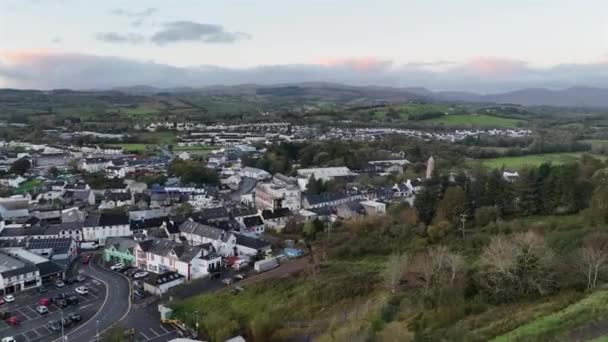 Widok Lotu Ptaka Donegal Town Hrabstwo Donegal Irlandia — Wideo stockowe