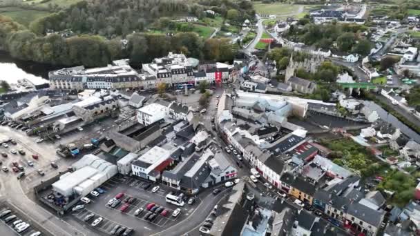 Flygfoto Över Donegal Town Grevskapet Donegal Irland — Stockvideo