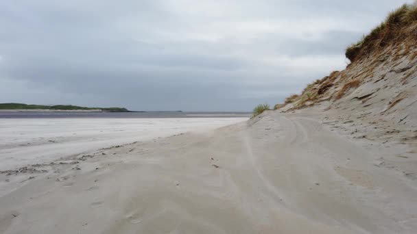 Піщана Буря Пляжі Дуї Від Lettermacaward Графстві Донегал Ірландія — стокове відео