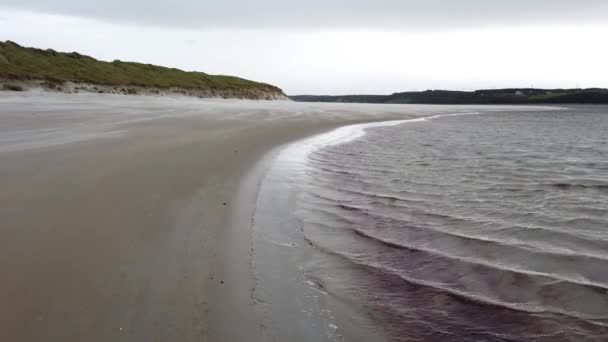 Αμμοθύελλα Στην Παραλία Dooey Lettermacaward Στο County Donegal Ιρλανδία — Αρχείο Βίντεο