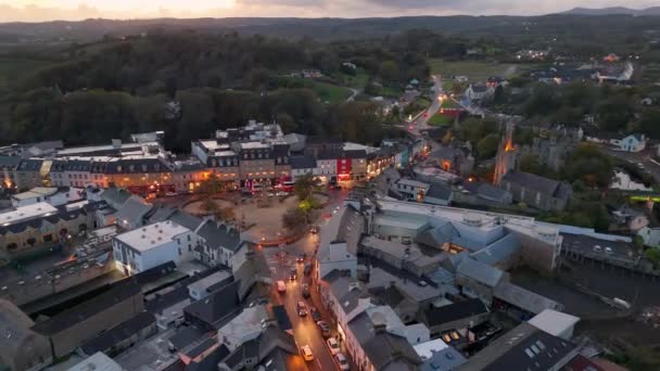 爱尔兰Donegal县Donegal镇钻石夜景 — 图库视频影像