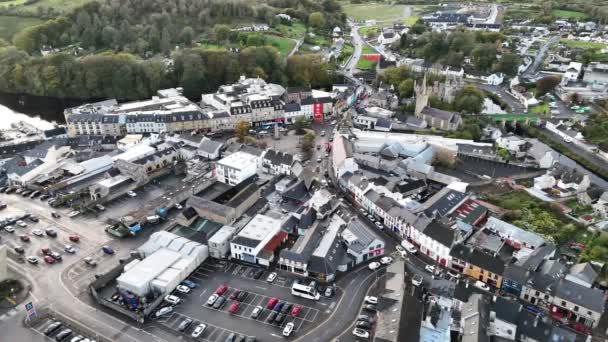 Vista Aérea Donegal Town Condado Donegal Irlanda — Vídeo de stock