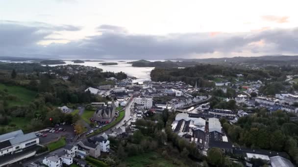 Vista Aérea Donegal Town Condado Donegal Irlanda — Vídeo de stock