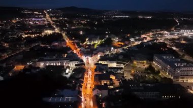 Yargıç Walsh 'un hava görüntüsü, Letterkenny' deki High and Port Road, County Donegal, İrlanda.