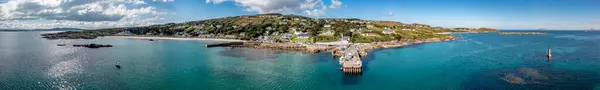 Aerial View Pier Leabgarrow Arranmore Island County Donegal Republic Ireland — Stock Fotó