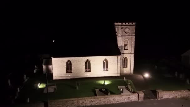 Letecký Pohled Kostel Irska Portnoo Hrabství Donegal Irsko — Stock video