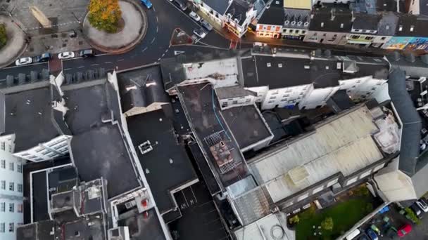 Luchtfoto Van Donegal Town Diamond County Donegal Ierland — Stockvideo