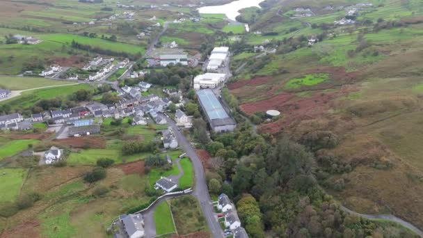Veduta Aerea Kilcar Killybegs County Donegal Irlanda — Video Stock