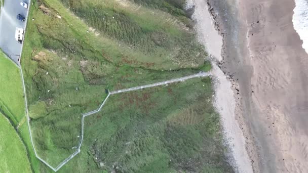 Donegal Rlanda Daki Malin Beg Güzel Sahil Manzarası — Stok video