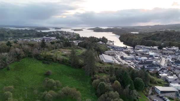Вид Повітря Місто Донегал Графство Донегол Ірландія — стокове відео