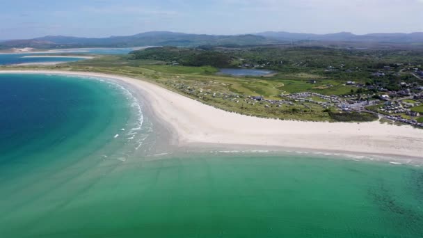 Luftaufnahme Des Narin Und Portnoo Strandes Der Grafschaft Donegal Irland — Stockvideo