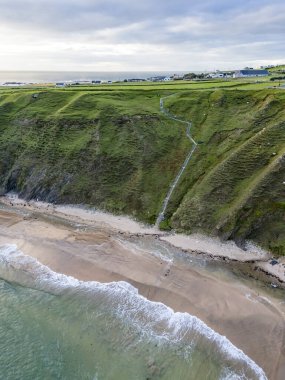 Donegal, İrlanda 'daki Malin Beg' in güzel sahil manzarası..