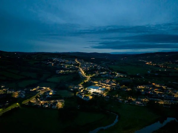 Aerial Night View Letterkenny County Donegal Ireland — Stock Photo, Image