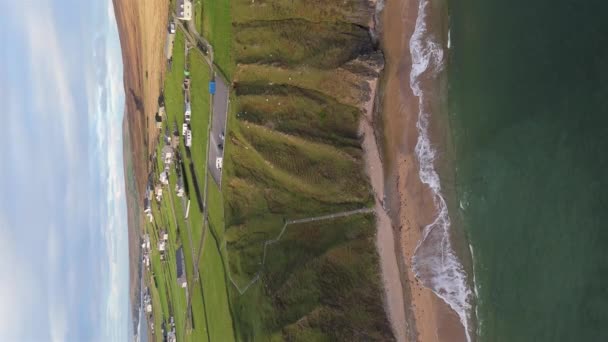 Вид Воздуха Красивое Побережье Малин Бега Графстве Донегал Ирландия — стоковое видео
