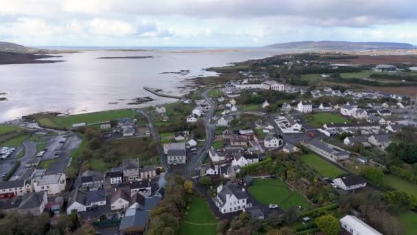 Donegal Lçesi Ndeki Dungloe Nun Havadan Görünüşü Rlanda — Stok video