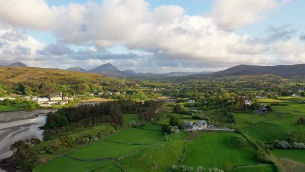 Vista Aérea Ballyness Bay Por Gortahork Condado Donegal Irlanda — Vídeo de stock