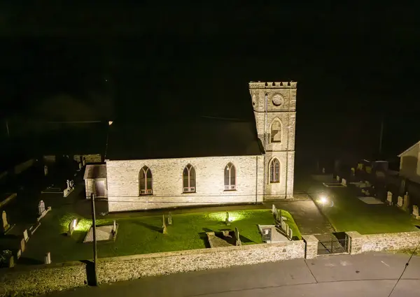 Αεροφωτογραφία Της Εκκλησίας Της Ιρλανδίας Από Portnoo County Donegal Ιρλανδία — Φωτογραφία Αρχείου