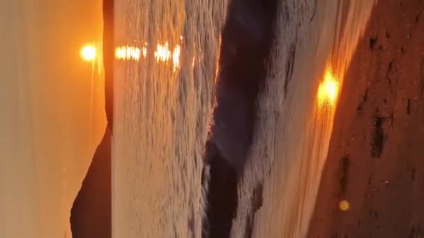 Vacker Solnedgång Vid Stranden Portnoo Narin Grevskapet Donegal Irland — Stockvideo