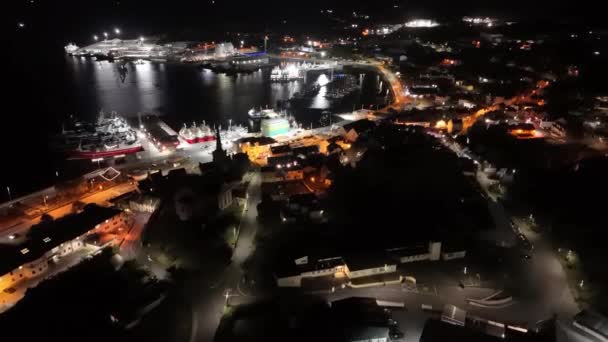 Aerial View Killybegs County Donegal Ireland — Stock Video