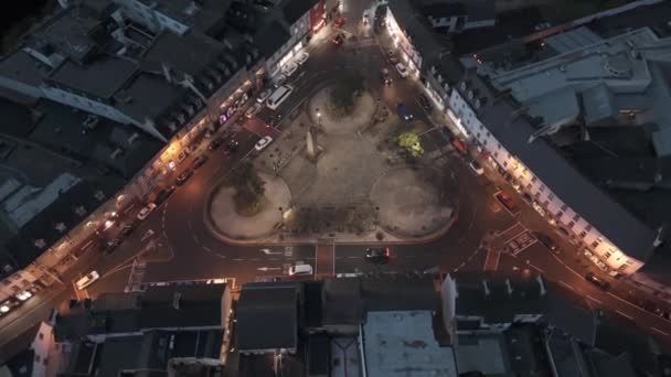 Вид Місто Донегаль Вночі Графство Донегал Ірландія — стокове відео