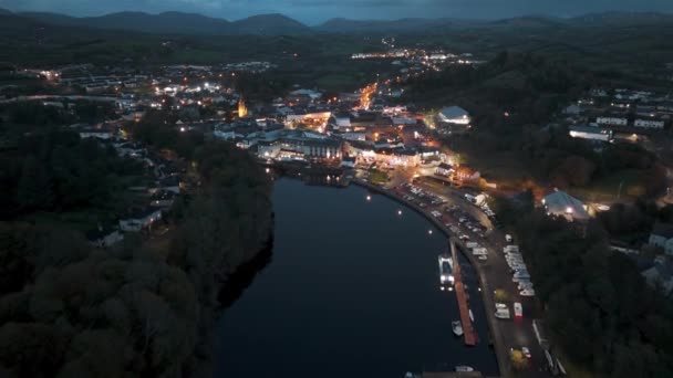 Widok Lotu Ptaka Donegal Town Diamond Nocy County Donegal Irlandia — Wideo stockowe