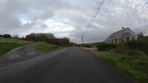 Dirigindo Para Bonny Glen Por Portnoo County Donegal Irlanda — Vídeo de Stock
