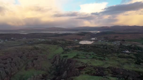 Aerial View Bonny Glen Portnoo County Donegal Ireland — Stock Video
