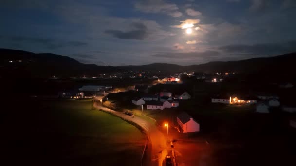 Widok Lotu Ptaka Glencolumbkille Hrabstwie Donegal Republika Irlandzka — Wideo stockowe
