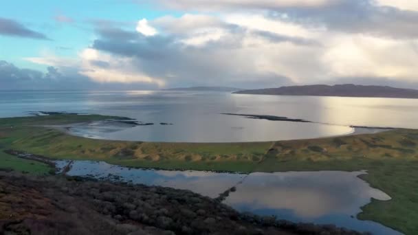 Gweebarra Bay Seen Cashelgolan County Donegal Ιρλανδία — Αρχείο Βίντεο