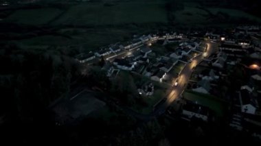 Donegal Town, İrlanda 'daki Glebe Tepesi' nin havadan görünüşü.