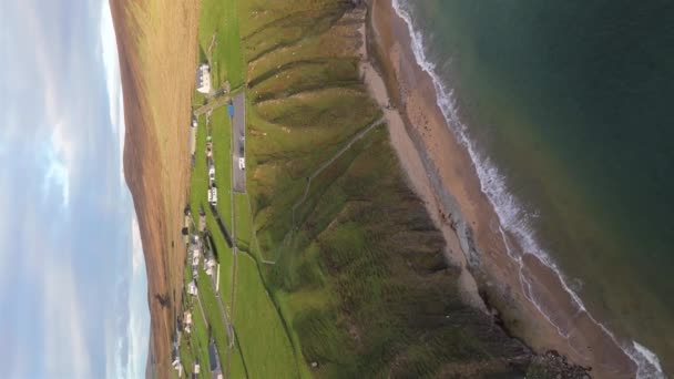 Légi Kilátás Gyönyörű Tengerparton Malin Beg Megyében Donegal Írország — Stock videók