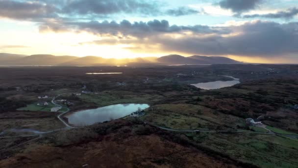 Vue Aérienne Bonny Glen Par Portnoo Dans Comté Donegal Irlande — Video