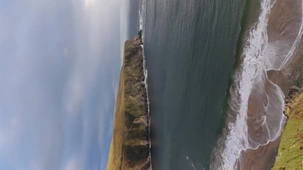 Flyingfrom Malin Beg Slieve League Cliffs County Donegal Ireland — Stock Video
