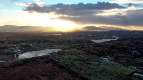 Вид Воздуха Бонни Глен Портну Графстве Донегал Ирландия — стоковое видео