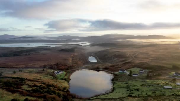 Portnoo Nun Bonny Glen Sisli Havadan Görünüşü County Donegal Rlanda — Stok video