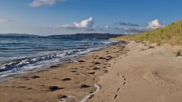 Narin Strand Beautiful Large Blue Flag Beach Portnoo County Donegal — Stock Video