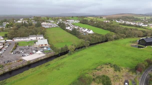 爱尔兰Donegal县Ardara对大西洋海岸的空中观察 — 图库视频影像