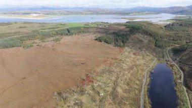 Bonny Glen 'in havadan görünüşü Portnoo' nun County Donegal - İrlanda
