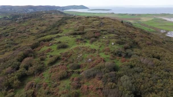 Widok Lotu Ptaka Cashelgolan Castlegoland County Donegal Irlandia — Wideo stockowe