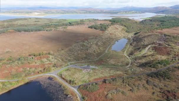 Aerial View Bonny Glen Portnoo County Donegal Ireland — Stock Video