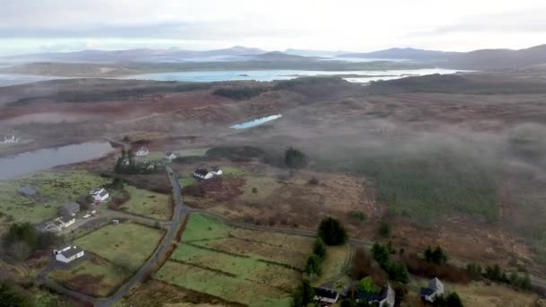 Vue Aérienne Bonny Glen Par Portnoo Dans Brouillard Comté Donegal — Video