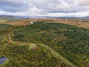 Bonny Glen 'in havadan görünüşü Portnoo' nun County Donegal - İrlanda.