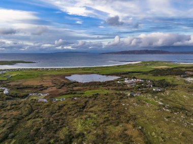 Donegal İlçesi 'nde Portnoo' dan Naran 'ın havadan görünüşü - İrlanda.