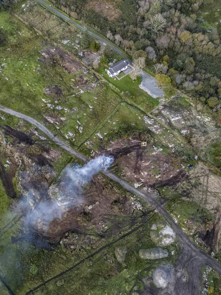 Typické Spalování Odpadu Venkovském Irsku County Donegal — Stock fotografie