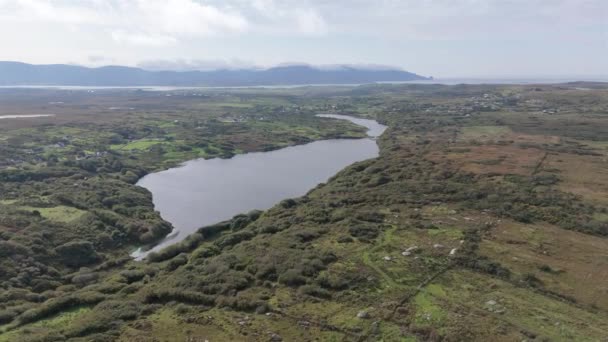 Luchtfoto Van Lough Fad Door Portnoo County Donegal — Stockvideo