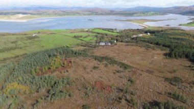 Ballyiriston 'un İrlanda Donegal ilçesindeki hava manzarası.