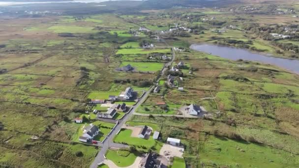 Vista Aérea Lough Fad Por Portnoo Condado Donegal — Vídeos de Stock