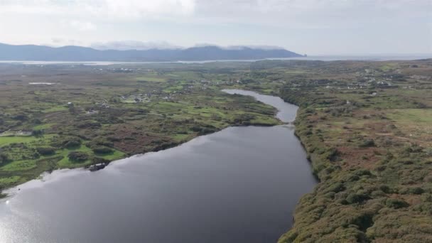 Vista Aérea Lough Fad Por Portnoo Condado Donegal — Vídeos de Stock